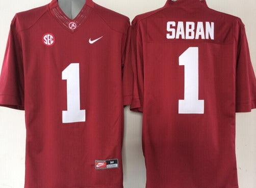 Nick Saban Alabama Crimson Tide red Limited jersey