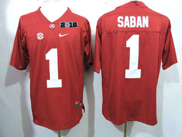 Nick Saban Alabama Crimson Tide red Limited jersey
