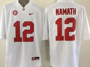 Joe Namath Alabama Crimson Tide white Limited jersey