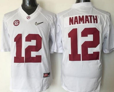 Joe Namath Alabama Crimson Tide white Limited jersey