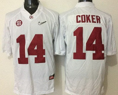 Jake Coker Alabama Crimson Tide white Limited jersey