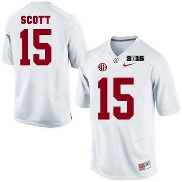JK Scott Alabama Crimson Tide white Limited jersey