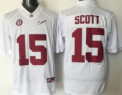 JK Scott Alabama Crimson Tide white Limited jersey