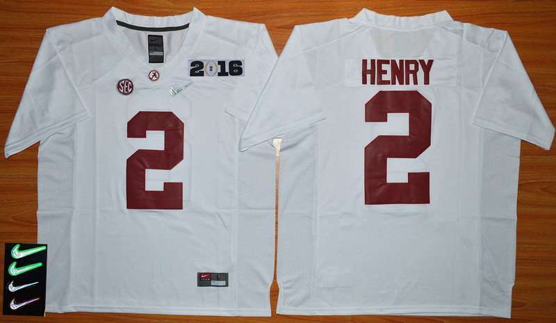 Derrick Henry Alabama Crimson Tide white Limited jersey