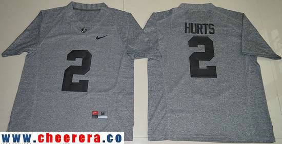 Jalen Hurts Gridiron Alabama Crimson Tide gray jersey
