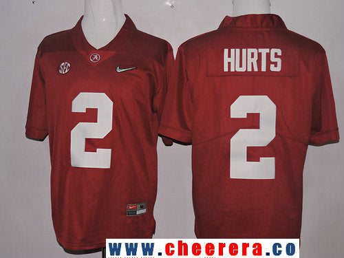 Jalen Hurts Alabama Crimson Tide red Limited jersey