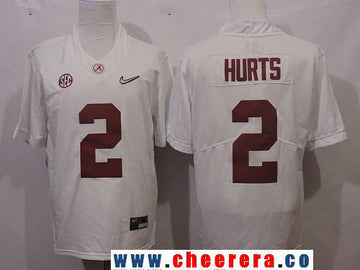 Jalen Hurts Alabama Crimson Tide white Limited jersey