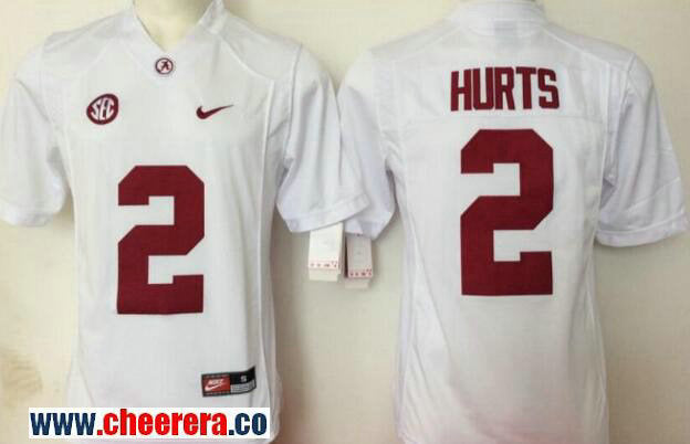 Jalen Hurts Alabama Crimson Tide white Limited jersey