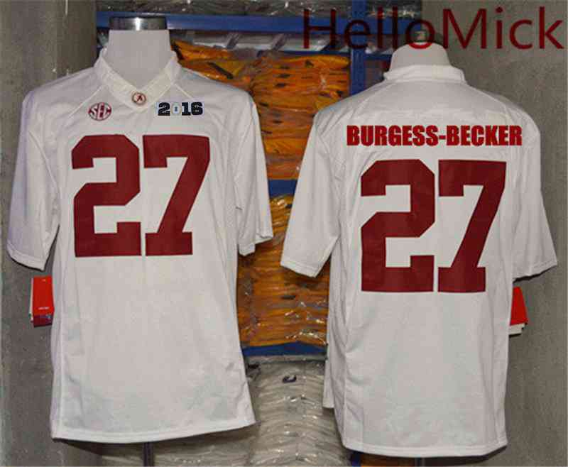 Shawn Burgess-Becker Alabama Crimson Tide white Limited jersey