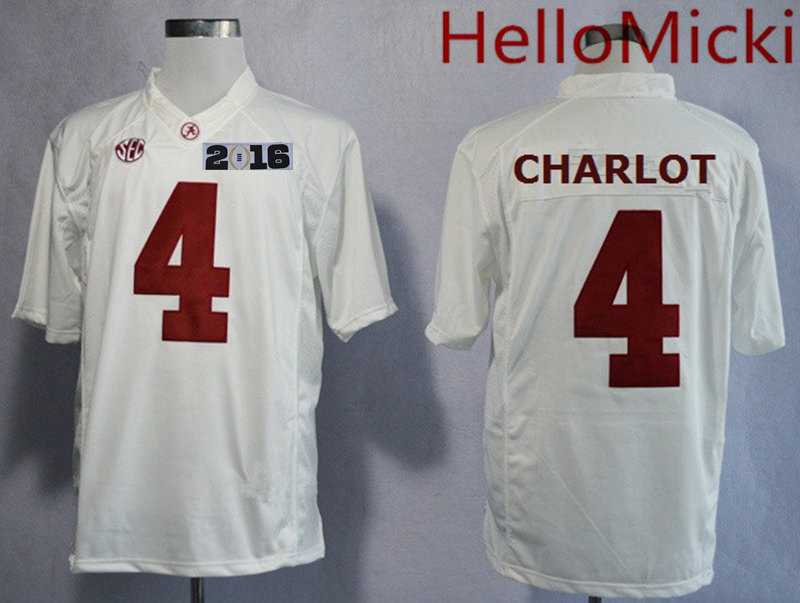 Daylon Charlot Alabama Crimson Tide white Limited jersey