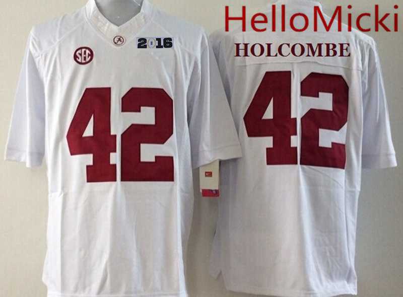 Keith Holcombe Alabama Crimson Tide white Limited jersey
