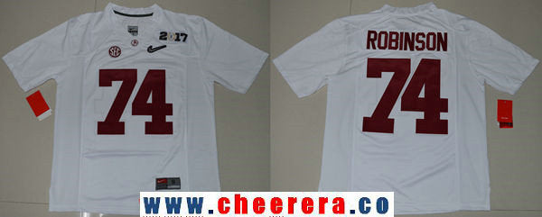 Cam Robinson Alabama Crimson Tide white Limited jersey