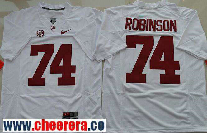 Cam Robinson Alabama Crimson Tide white Limited jersey