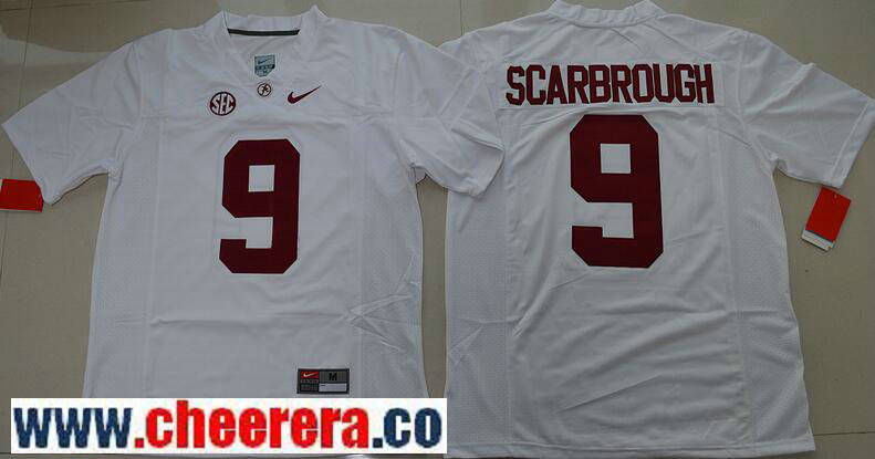 Bo Scarbrough Alabama Crimson Tide white Limited jersey