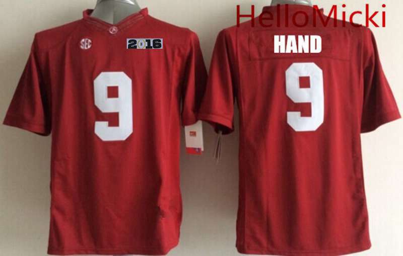Da'Shawn Hand Alabama Crimson Tide red Limited jersey