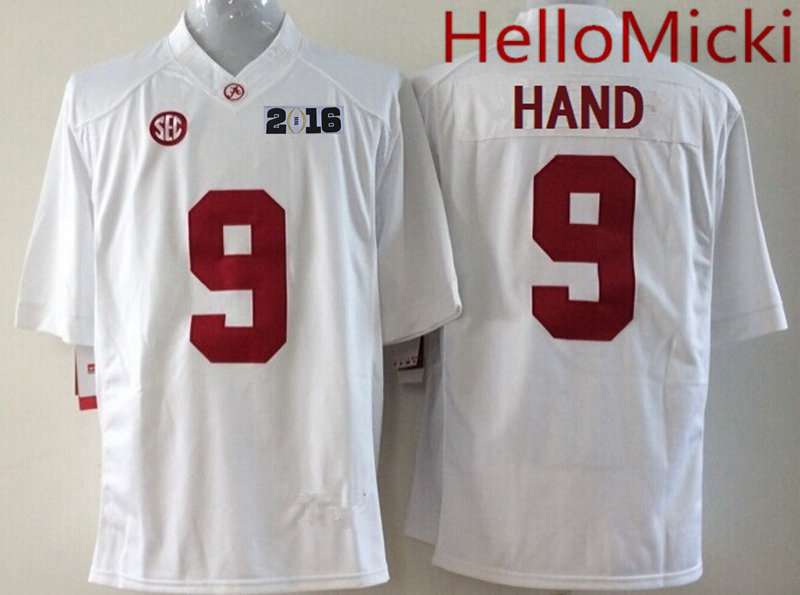 Da'Shawn Hand Alabama Crimson Tide white Limited jersey