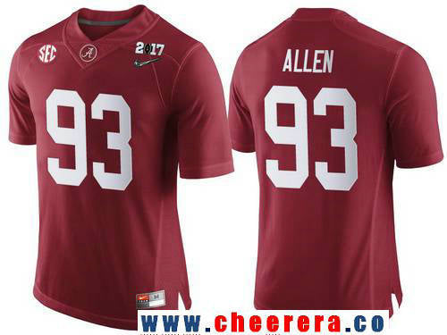 Jonathan Allen Alabama Crimson Tide red Limited jersey