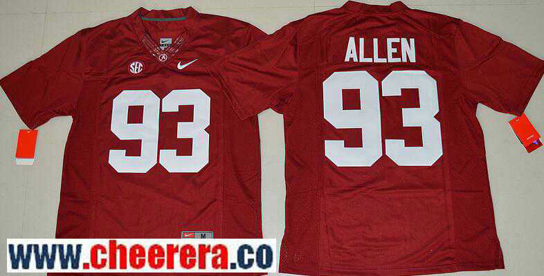 Jonathan Allen Alabama Crimson Tide red Limited jersey