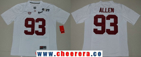 Jonathan Allen Alabama Crimson Tide white Limited jersey