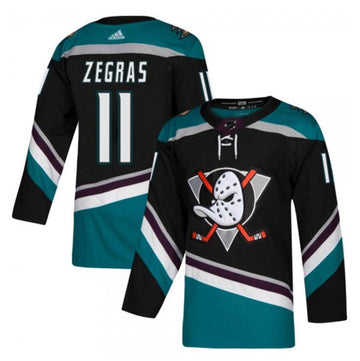 Trevor Zegras Anaheim Ducks black jersey