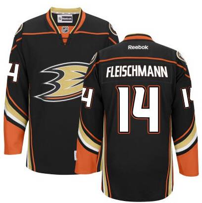 Tomas Fleischmann Anaheim Ducks black Third jersey