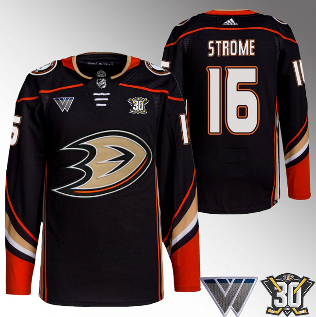 Ryan Strome Anaheim Ducks black jersey