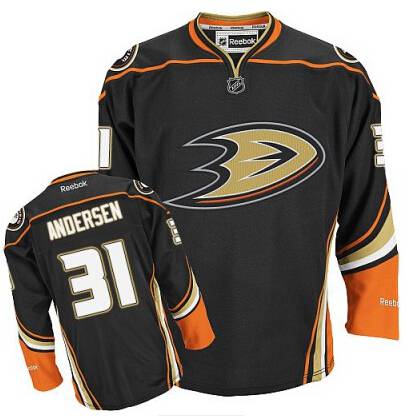Frederik Andersen Anaheim Ducks black Third jersey