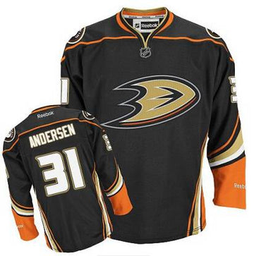 Frederik Andersen Anaheim Ducks black Third jersey