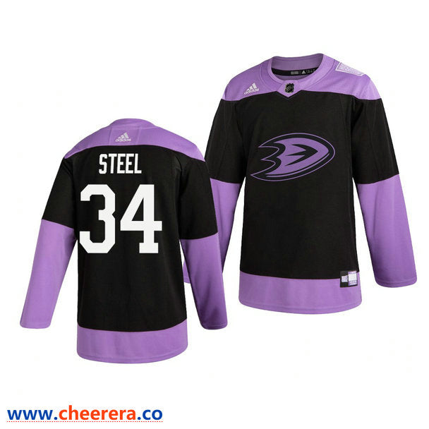 Sam Steel Anaheim Ducks black jersey