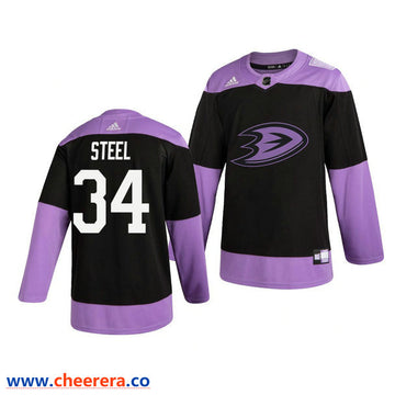 Sam Steel Anaheim Ducks black jersey