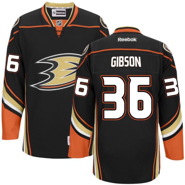 John Gibson Anaheim Ducks black Home jersey