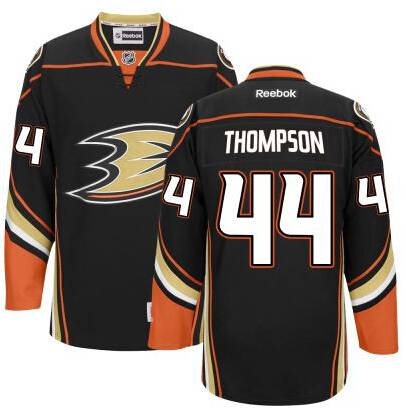 Nate Thompson Anaheim Ducks black Third jersey