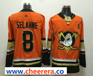 Teemu Selanne Anaheim Ducks orange jersey