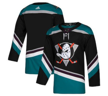 Blank Black Anaheim Ducks teal jersey