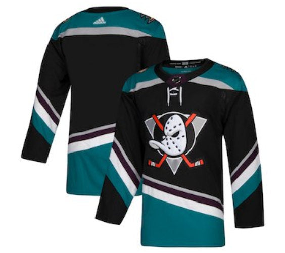 Blank Black Anaheim Ducks teal jersey