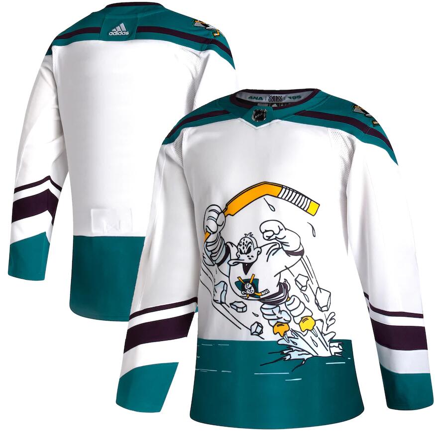 Custom Anaheim Ducks white Reverse Retro jersey