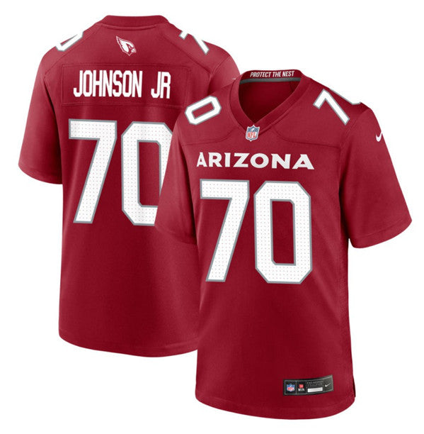 Paris Johnson Jr Arizona Cardinals red Game jersey