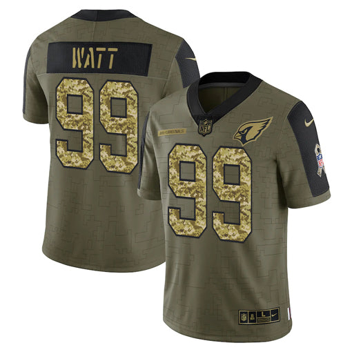J.J. Watt Arizona Cardinals olive Salute To Service jersey