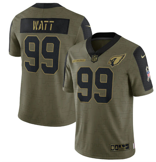 J.J. Watt Arizona Cardinals olive Salute To Service jersey