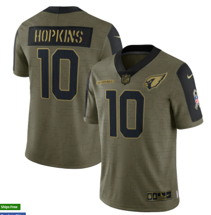 DeAndre Hopkins Nike Arizona Cardinals olive Salute To Service jersey