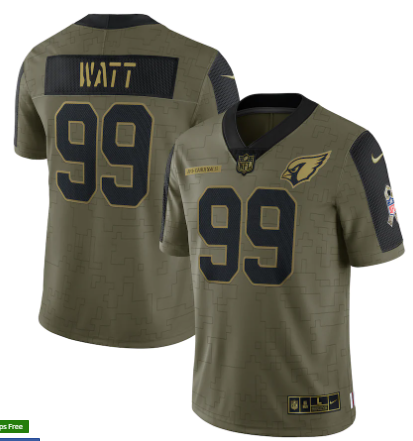 J.J. Watt Nike Arizona Cardinals olive Salute To Service jersey