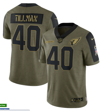 Pat Tillman Nike Arizona Cardinals olive Salute To Service jersey