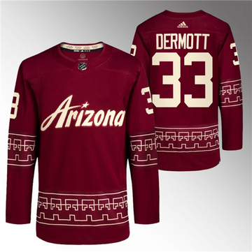 Travis Dermott Garnet Utah Mammoth Alternate jersey