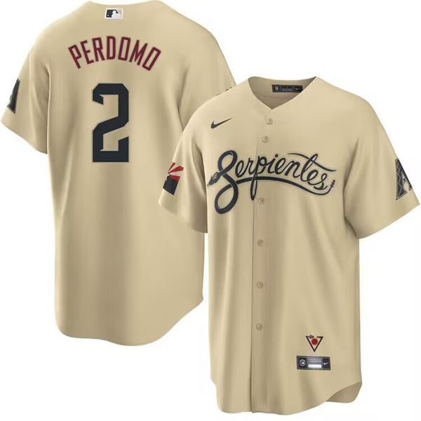 Geraldo Perdomo Arizona Diamondbacks gold City Connect jersey