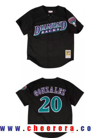 Luis Gonzalez Arizona Diamondbacks black Throwback jersey