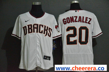 Luis Gonzalez Arizona Diamondbacks white jersey