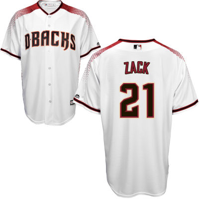 Zack Greinke Majestic Arizona Diamondbacks white jersey
