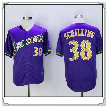 Curt Schilling Arizona Diamondbacks purple Throwback jersey