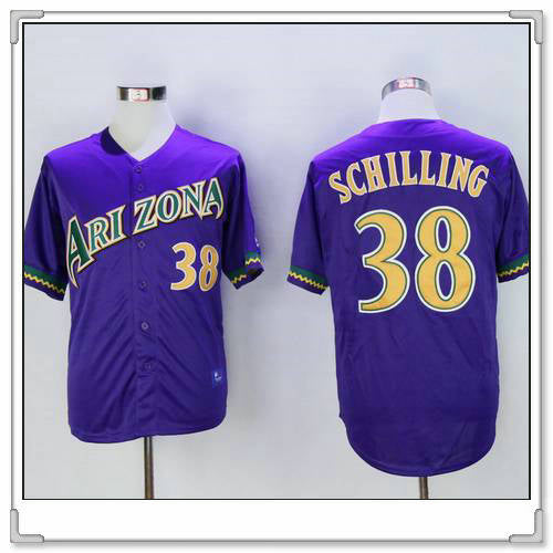 Curt Schilling Arizona Diamondbacks purple Throwback jersey