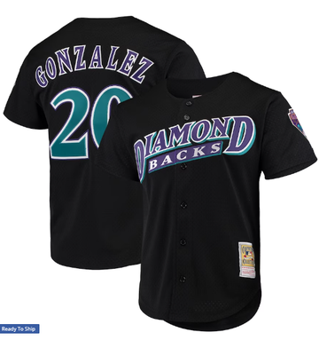 Luis Gonzalez Arizona Diamondbacks black jersey